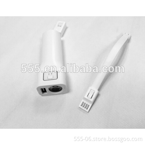 Advertising wallet power bank promotion LED torch built-in cable 2600mah